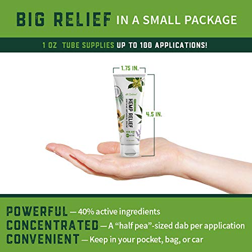 Dr. Hennen's Hemp Relief Cream for Muscles, Joints and Back, Extra Strength 400,000 mcg 40% Actives with Shea Butter, Sunflower, Aloe Vera, Peppermint, Frankincense, Lavender, More Essential Oils