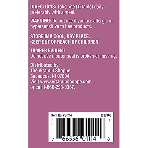 The Vitamin Shoppe Bee Pollen Complex 1,000MG, Superfood with Bee Propolis and Royal Jelly, Seasonal Immune System Support (300 Tablets)