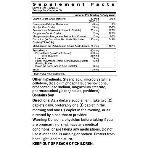 Super Beta Prostate Advanced Prostate Supplement for Men – Reduce Bathroom Trips, Promote Sleep, Support Urinary Health & Bladder Emptying. Beta Sitosterol not Saw Palmetto. (180 Caplets, 3-Pack)