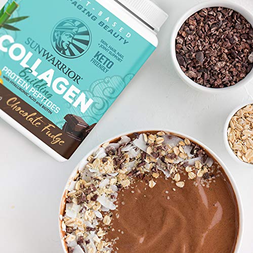 Sunwarrior Vegan Collagen Building Protein Peptides with Hyaluronic Acid & Biotin (Chocolate)(Vegan)