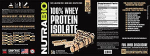 NutraBio 100% Whey Protein Isolate (Chocolate Peanut Butter, 5 Pounds)