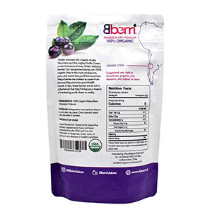 Bberri Maqui Berry Powder, 100% Organic, Pack of 4 oz