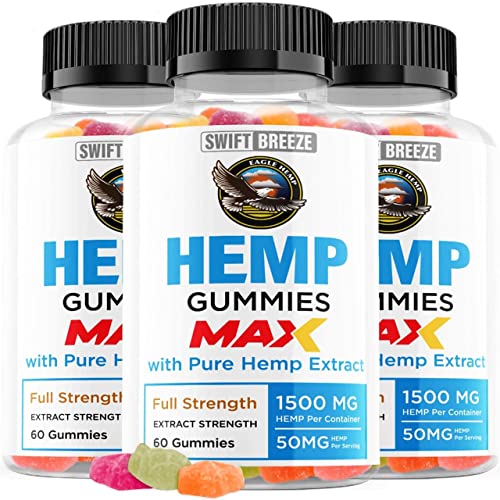 (3 Pack) Eagle Gummies Shark Tank Cdb Cbs Cbc for Tinnitus Pain Relief Inflammation 1500mg Extra Strength (180 Gummies)