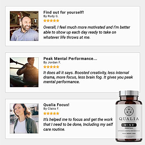 Qualia Mind Essentials Nootropics 25ct - 2 Pack | The Brain Supplement for Focus, Supporting Memory, Mental Clarity, Energy, Reasoning and Concentration with Ginkgo biloba, Bacopa monnieri