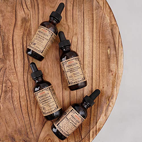 SVASTHYA BODY & MIND Liquid L-Theanine - Natural Form of Stress Relief That Reduces Anexiety & Improves Concentration - Alcohol Free, Made in The USA, Kosher, Suntheanine-GMP, 2 oz - 4 Pack