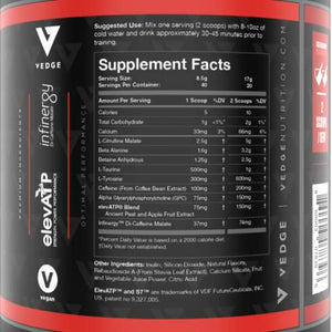 Vedge Nutrition Patriot Pop Pre- Workout | Vegan Pre-Workout | Dairy Free, Soy Free, Non-GMO | Long Lasting Energy, No Crash | Caffeine, Citrulline Malate, Nitric Oxide Booster | 40 Servings