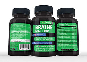 Brain Supplement Nootropics Booster: Support Focus, Boost Concentration, Memory & Clarity, Ashwagandha, Ginkgo Ginseng Bacopa Extract, Vitamin B, Dmae, Focus Supplement Brain Support Energy Pills 60ct