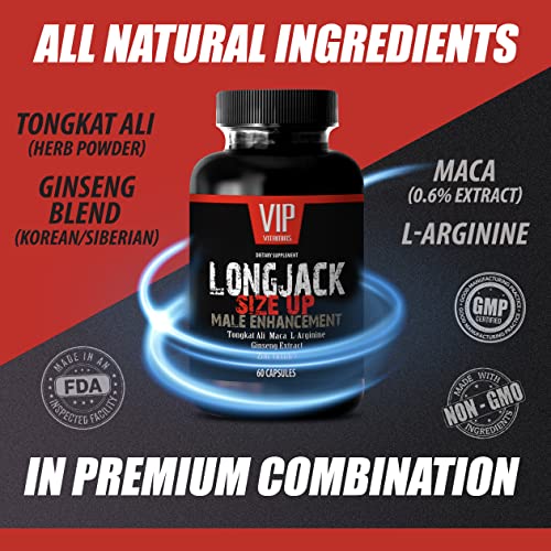Vitamins for Energy for Men - LONGJACK Size UP, Energy Booster Pills - longjack Horny Goat Weed, 3B (180 Capsules)