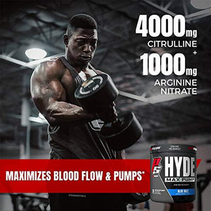 ProSupps Hyde Max Pump Pre Workout for Men and Women - Nitric Oxide Supplement for Energy, Pump and Endurance - Stimulant Free Pre Workout to Promote Blood Flow (Cherry Limeade, 25 Servings)