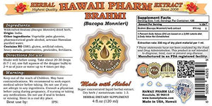 Brahmi Liquid Extract, Brahmi Liquid (Bacopa Monnieri) Tincture Supplement 15x4 oz