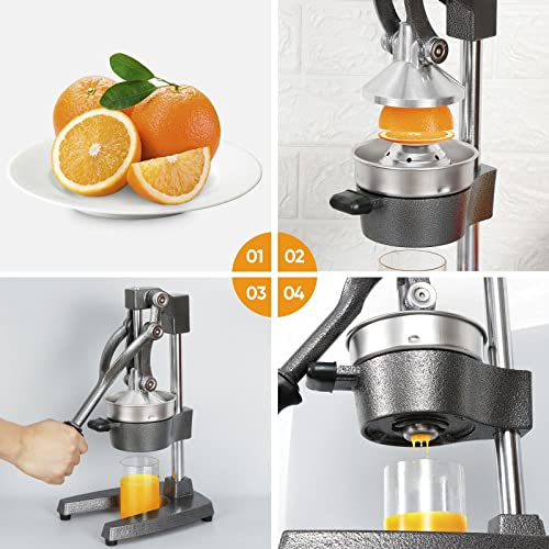 3 Pcs Fruit Lemon Squeezer Gray Hand Press Commercial Pro Manual Juice Press Fabr Juicer machines Kitchen accessories Kitchen tools Masticating juicer Hand juicer Cold press juicer Manual juicer