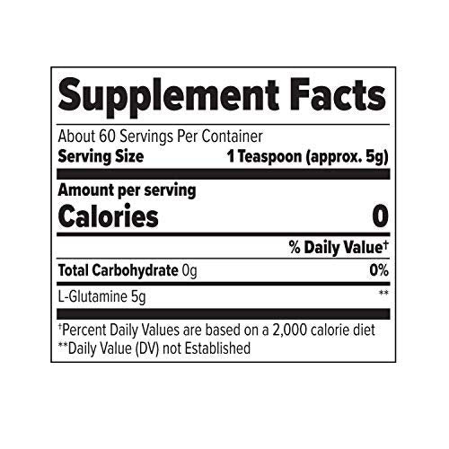 Pure GLUTAMINE, Ultimate Muscle Recovery Powder, Promote Recovery and Restoration, Support Positive Nitrogen Balance, Prevent Muscle Breakdown (300 Gram, UNFLAVORED)