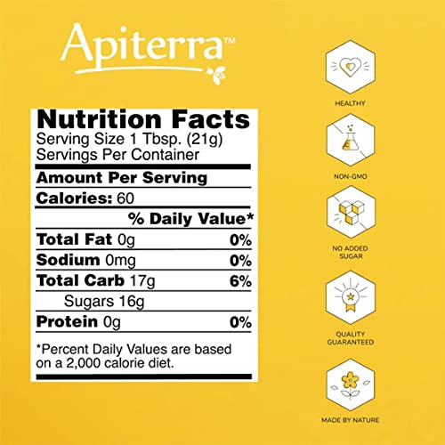 Apiterra - Raw Honey with Superfoods Variety Pack - 12 Ounce (3 Count)