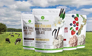 Antler Farms - 100% Grass Fed New Zealand Whey Protein Isolate, Unflavored, 30 Servings, 2 lbs - Delicious, Cold Processed, Rapidly Absorbed, Keto Friendly, NO-Hormones, NO-GMOs