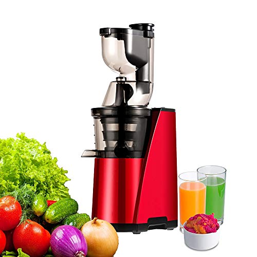 150W Electric Slow Juicer Masticating Juicer Machine, Quiet Motor Cold Press Juicer Extractor with Brush, CE FCC CCC