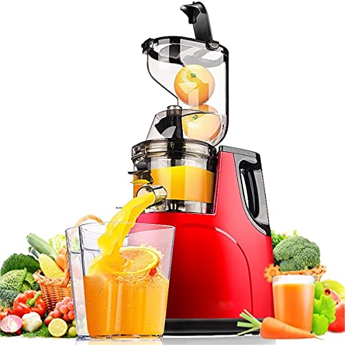 HIZQ Slow Juicer Masticating Juicer Machine, Juicer, Slow Chewing Juicer, Cold-Pressed Juicer Are Easy To Clean, Juicer Has High Yield, High Dry Pulp, Opposite Function