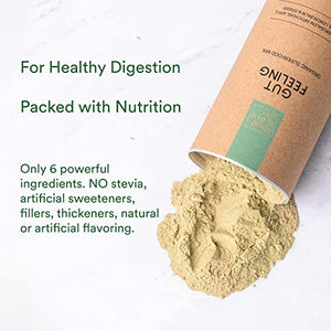 Your Super Gut Feeling Superfood Powder - Instant Celery Juice Powder, Prebiotics for Gut Health - Contains Digestive Enzymes, Dietary Fiber - Plant Based, Vegan, Gluten Free, Non Dairy - 30 Servings