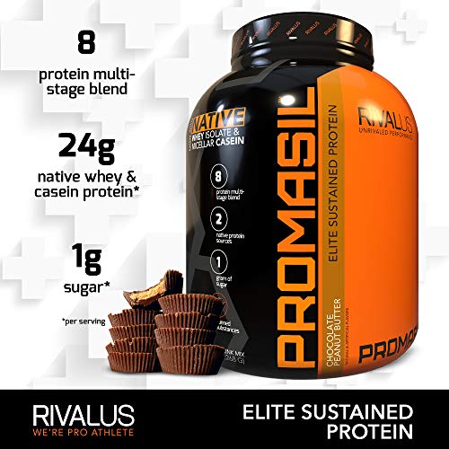 Rivalus Promasil 5lb, Chocolate Peanut Butter 5 Pound (Pack of 1) 80 Ounce