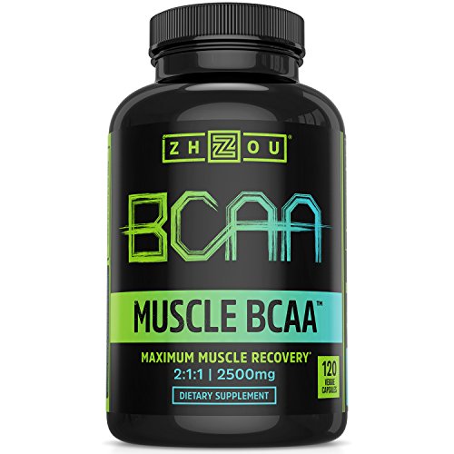 Zhou Muscle BCAA | Branched Chain Amino Acids | Build Muscle, Improve Recovery, and Increase Endurance | 30 Servings, 120 Capsules