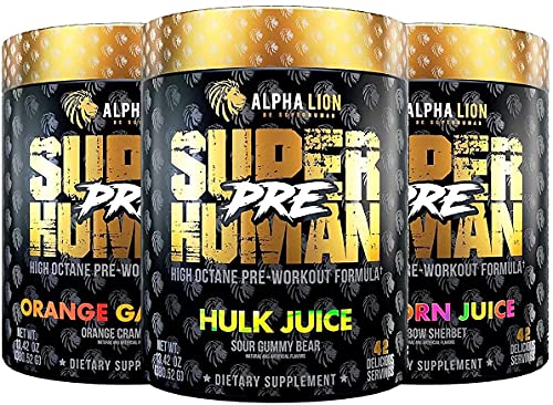 Alpha Lion Pre Workout, Increases Strength & Endurance, Powerful, Clean Energy Without Crash (42 Servings, Orange Gainsicle)