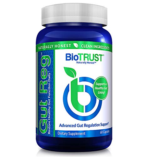 BioTRUST Gut Reg Supports a Healthy Gut Lining, Helps Restore Gut Health and Helps Relieve Occasional GI Discomfort with PepZin GI, L-Glutamine and Ginger Extract, Non-GMO, Gluten-Free (60 Capsules)