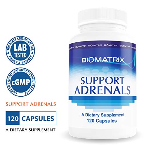 Supplement for Adrenal Health, DHEA, Pregnenolone, 5-MTHF, B Vitamins, Vitamin C, Adaptogens - for Fatigue, Stress, Hormone Balance - 120 Count Vegetarian Caps