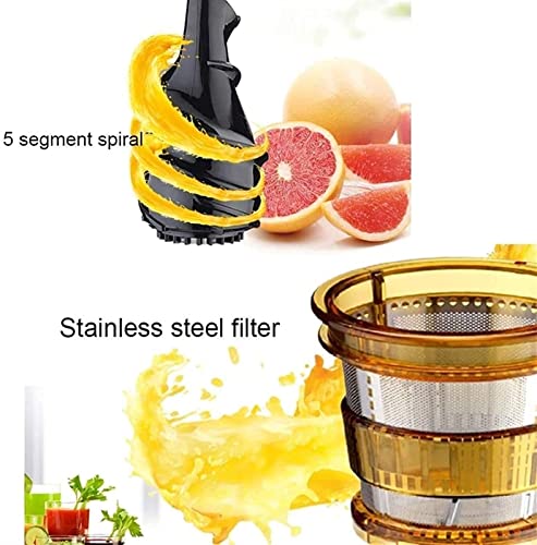 Juicer Machines Slow Masticating Juicer 83mm(3.15inch) Wide Chute Juice Extractor Cold Press Juicer Machine with Quiet Motor/Reverse Function/Juice Jug for High Nutrient Fruit & Vegetable Juice