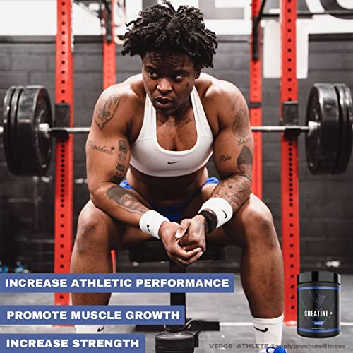 Vedge Nutrition Creatine + | Vegan Plant-Based Creatine Monohydrate Powder | Energy, Performance & Function | Ergogenic Aids for Athletes | Unflavored, 30 Servings