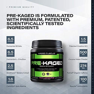 Pre Workout Powder; KAGED MUSCLE Preworkout for Men & Pre Workout Women, Delivers Intense Workout Energy, Focus & Pumps; One of the Highest Rated Pre-Workout Supplements, Pink Lemonade, Natural Flavor