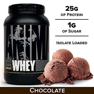 Animal Whey Isolate Whey Protein Powder – Isolate Loaded for Post Workout and Recovery – Low Sugar with Highly Digestible Whey Isolate Protein - Chocolate - 2 Pounds