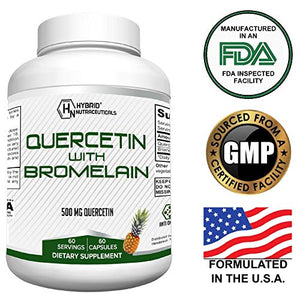Quercetin with Bromelain, Immune Support, Antioxidant and Anti-Inflammatory (60 Servings)