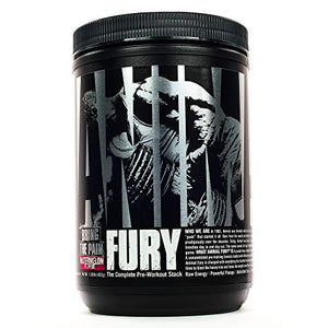 Animal Fury Pre Workout Powder Supplement for Energy and Focus 5g BCAA 350mg Caffeine Nitric Oxide Without Creatine Powerful Stimulant for Bodybuilders, Watermelon, Watermelon, 16.96 Ounce