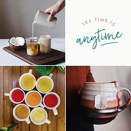 Stash Tea Bags Variety Pack - Herbal and Decaf - Caffeine Free Assorted Teas - Tea Sets for Women and Men - 50 Ct, 25 Different Flavors - 100% Handmade Cotton Pouch Included