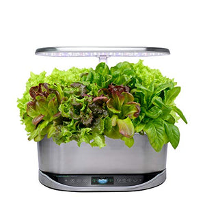 AeroGarden Bounty Elite - Indoor Garden with LED Grow Light, WiFi and Alexa Compatible, Stainless Steel