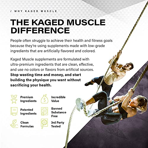 Kaged Muscle Pre Workout Powder Sport for Men and Women, Increase Energy, Focus, Hydration & Endurance, Organic Caffeine, Plant Based Citrulline, Fruit Punch, Black, 9.38 Oz