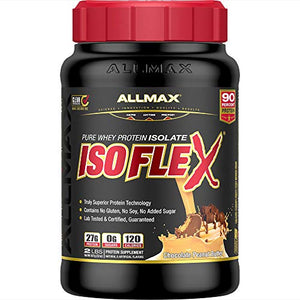 ALLMAX Nutrition - ISOFLEX Whey Protein Powder, Whey Protein Isolate, 27g Protein, Chocolate Peanut Butter, 2 Pound