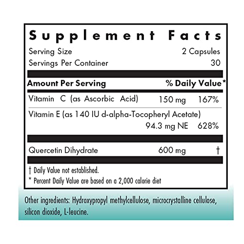 NutriCology Quercetin 300 - Bioflavonoid, Mast Cell, Immune Support - 60 Vegetarian Capsules