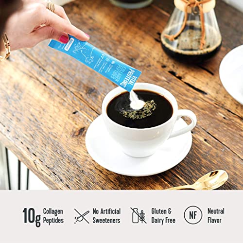 Vital Proteins Collagen Peptides Powder Supplement (Type I, III) Travel Packs, Hydrolyzed Collagen for Skin Hair Nail Joint - Dairy & Gluten Free - 10g per Serving - Unflavored (20ct per Box)