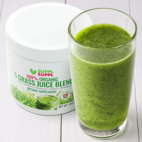 SUSTAINABLY USA GROWN 100% Organic Green Superfood Powder - Wheatgrass, Barley Grass, Alfa Alfa & Additional Grasses