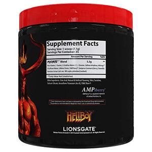 Insane Labz Hellboy Edition, High Stimulant Pre Workout Powder NO Booster with Beta Alanine, L Citrulline, and Caffeine, Boosts Focus, Energy, Endurance, Nitric Oxide Levels, 35 Srvgs,Blue Raspberry