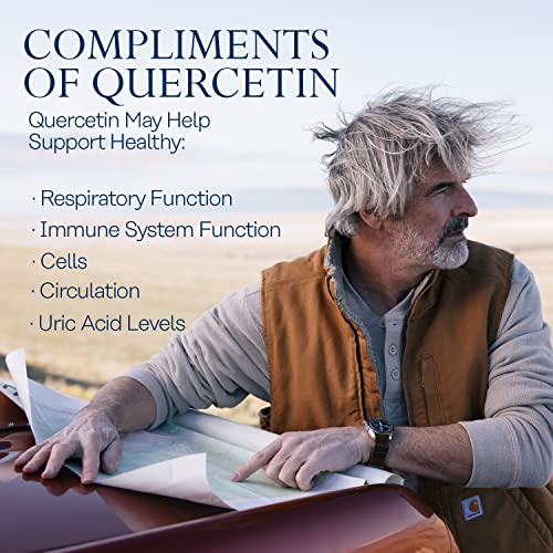 Solaray Quercetin 500 mg, Supports Sinus, Respiratory, Immune Function & Normal, Healthy Uric Acid Levels, 90 VegCaps