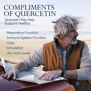 Solaray Quercetin 500 mg, Supports Sinus, Respiratory, Immune Function & Normal, Healthy Uric Acid Levels, 90 VegCaps