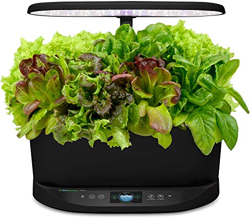 AeroGarden Bounty - Indoor Garden with LED Grow Light, WiFi and Alexa Compatible, Black