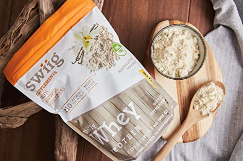 swiig Daily Whey Matrix Protein Powder, Madagascar Vanilla, 2.2 Pound