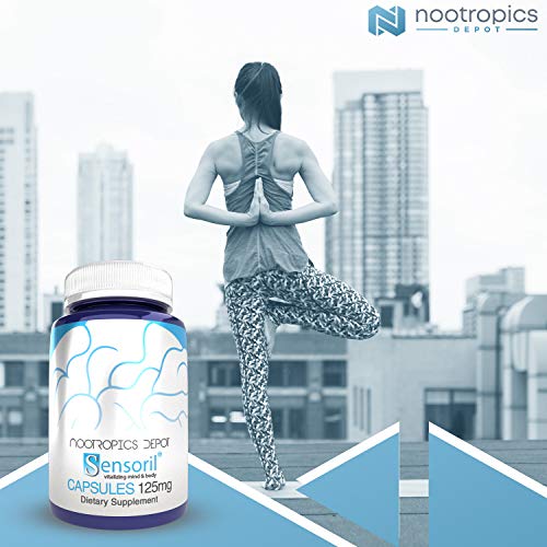 Sensoril Ashwagandha Capsules | 125mg | 180 Ct. | Ayurveda Supplement | Standardized Withania somnifera Extract | Clinically Proven to Support Healthy Energy, Mental Cognition + Cardiovascular Health