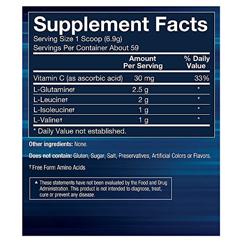 BCAA Glutamine Supports Muscle Endurance, Growth Recovery with Essential Amino Acids (14.01 Ounce Powder) by BodyTech