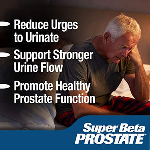 Super Beta Prostate – Over 15 Million Bottles Sold – Urologist Recommended Prostate Supplement for Men - Reduce Bathroom Trips Night, Promote Sleep & Bladder Emptying, Beta Sitosterol (60ct, 1 Bottle)