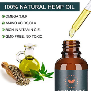 (2-Pack) Hemp Oil - 9000MG of Organic Hemp Extract - 100% Natural Hemp Drops, Rich in Vitamin & Omega, Helps with Skin & Hair, Improve Health