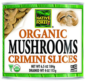 Organic Sliced Crimini Mushrooms, 4 Ounce Cans (12 Count), 1 Pack