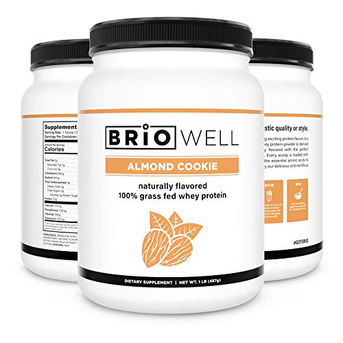 BRIOWELL - 100% Grass Fed Whey Protein Powder (Almond Cookie)